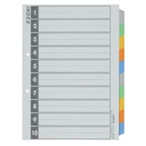 (業務用5セット) ジョインテックス インデックスA4S 5色10山 50組 D026J-10Y10