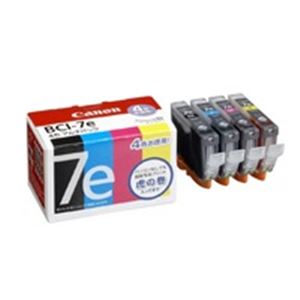 (業務用5セット) Canon キヤノン インクカートリッジ 純正 【BCI-7E 4MP】 4色パック(ブラック・シアン・マゼンタ・イエロー)