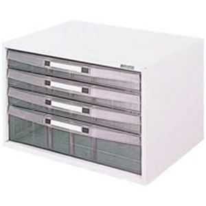 (業務用5セット) ナカバヤシ アバンテケース AL-W4W A4 浅型3段・深型1段