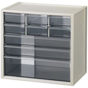 (業務用10セット) アイリスオーヤマ 小物キャビネット Lグレー KC-350DR