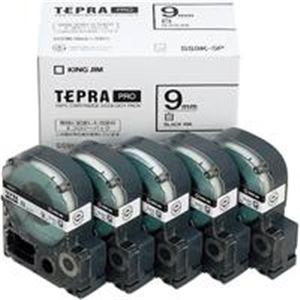 (業務用5セット) キングジム テプラ PROテープ/ラベルライター用テープ 【幅：9mm】 5個入り SS9K-5P ホワイト(白)