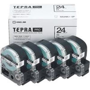 (業務用5セット) キングジム テプラ PROテープ/ラベルライター用テープ 【幅：24mm】 5個入り SS24K-5P ホワイト(白)