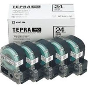 (業務用5セット) キングジム テプラ PROテープ/ラベルライター用テープ 【幅：24mm】 5個入り ST24K-5P 透明