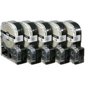 (業務用5セット) キングジム テプラ PROテープ/ラベルライター用テープ 【幅：12mm】 5個入り ロングタイプ SS12KL-5 ホワイト(白)