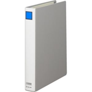 (業務用5セット) キングジム パイプ式ファイル/キングファイルG 【A4/タテ型】 10冊 とじ厚30mm 973N グレー(灰)