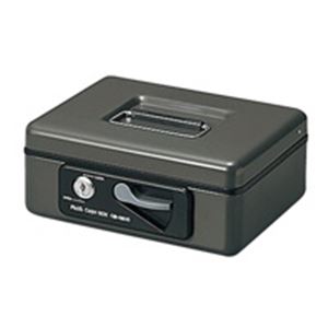 (業務用10セット) プラス 手提げ金庫/セーフティーボックス 【小型】 コンパクト 軽量 シリンダー錠付き CB-060G ダークグレー