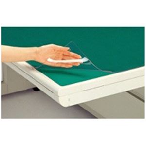 (業務用5セット) プラス 片面無移行塩ビデスクマット 【W型/990mm×690mm】 下敷付き 107机適用