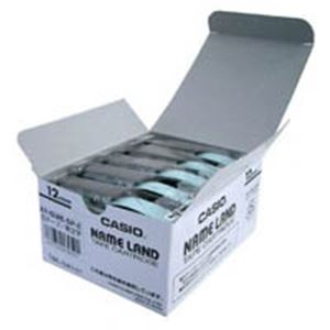 (業務用5セット) カシオ計算機(CASIO) テープ XR-12WE-5P-E 白に黒文字 12mm 5個