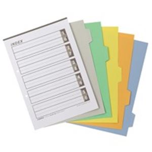 (業務用10セット) ジョインテックス インデックスA4S 5色5山 100組 D026J-5Y10