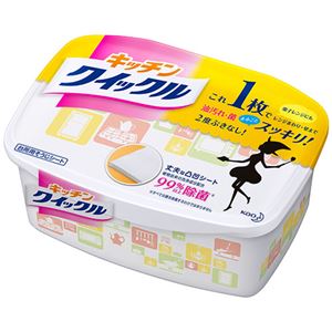 (まとめ) 花王 キッチンクイックル 本体 1箱(10枚) 【×15セット】