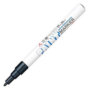 (まとめ) 三菱鉛筆 油性ペイントマーカー 細字丸芯 黒 PX21.24 1本 【×30セット】