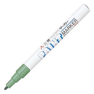 (まとめ) 三菱鉛筆 油性ペイントマーカー 細字丸芯 緑 PX21.6 1本 【×30セット】