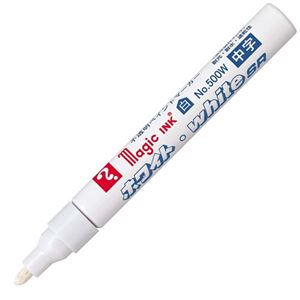(まとめ) 寺西化学 油性ペイントマーカー マジックインキ ホワイト・white SR No.500W(中字) M500W 1本 【×40セット】