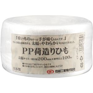 （まとめ） 信越工業 PP荷造りひも 太幅 100m CT-2710 1巻 【×10セット】