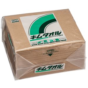 （まとめ） 日本製紙クレシア キムタオル 4つ折り ブラウン ポリパック 61040 1セット（250枚：50枚×5パック） 【×4セット】