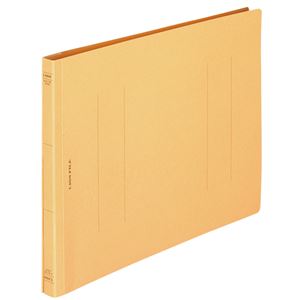 (まとめ) ライオン事務器 フラットファイル(環境) 樹脂押え具 A4ヨコ 150枚収容 背幅18mm 黄 A-517KA4E 1セット(10冊) 【×5セット】