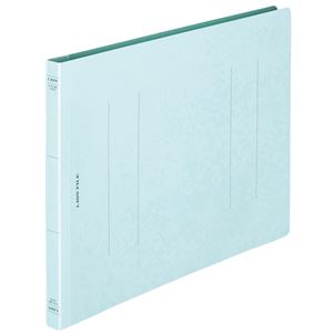 (まとめ) ライオン事務器 フラットファイル(環境) 樹脂押え具 A4ヨコ 150枚収容 背幅18mm 水 A-518KA4E 1セット(10冊) 【×5セット】