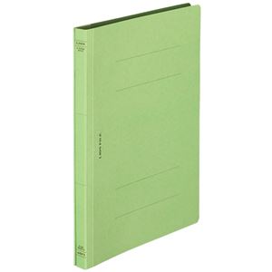 (まとめ) ライオン事務器 フラットファイル(環境) 樹脂押え具 B5タテ 150枚収容 背幅18mm 緑 A-529KB5S 1セット(10冊) 【×10セット】