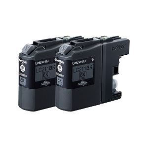 ブラザー工業 インクカートリッジ お徳用黒2個パック LC211BK-2PK
