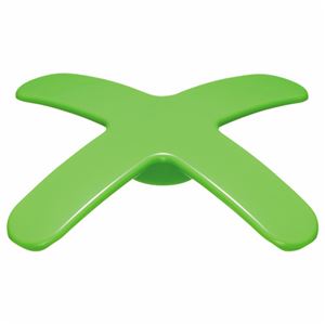 (まとめ) ライオン事務器 マグネットバー ペケピタミニ クロスバータイプ 幅57×奥行57×高さ8mm ライムグリーン MB57X-1P 1個 【×20セット】