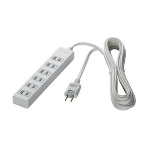 バッファロー(サプライ) 2ピン式電源タップ 6個口タイプ 雷サージ防止付 2m ホワイト BSTAPSG2620WH