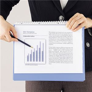 (まとめ) リヒトラブ AQUA DROPs クリヤーブック(クリアブック)(ポケット交換タイプ) A4タテ 30穴 15ポケット付属 背幅18mm 橙 N5015-4 1冊 【×20セット】 - 画像 (2)