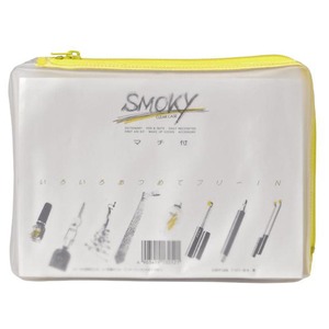 (業務用100セット) LIHITLAB クリアケース/書類入れ 【B6サイズ/マチ付き】 ビニール製 半透明 横型 F-271 イエロー(黄)