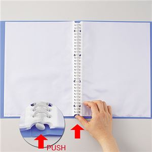 (まとめ) リヒトラブ AQUA DROPs クリヤーブック(クリアブック)(ポケット交換タイプ) A4タテ 30穴 15ポケット付属 背幅18mm 橙 N5015-4 1冊 【×20セット】 - 画像 (5)