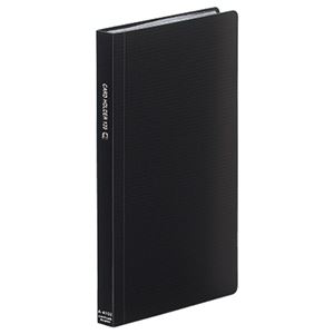 （まとめ） リヒトラブ Avanti カードホルダー（カドロック＆SEIHON） W120×D17×H192mm 120カード ヨコ入れ 黒 A-4102-24 1冊 【×10セット】