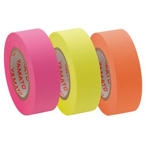 (まとめ) ヤマト メモック ロールテープ つめかえ用 15mm幅 オレンジ&レモン&ローズ RK-15H-C 1パック(3巻) 【×15セット】