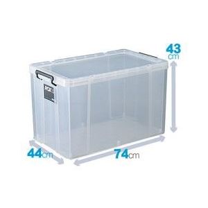 フタ付き収納ボックス/プラスチックケース 【幅44cm×高さ43cm】 クリアタイプ 『ROX ロックス』 日本製