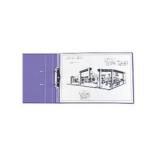 (まとめ) リヒトラブ PPクリヤーポケット(クリアポケット) B4ヨコ 2穴 台紙あり N-2017 1パック(10枚) 【×10セット】 - 画像 (3)