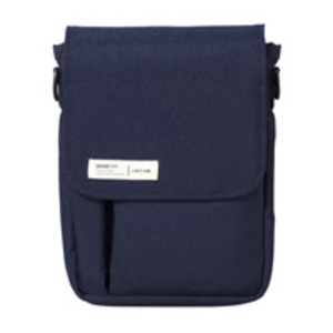 （まとめ） LIHIT LAB. キャリングポーチ A6 A-7574-11 ネイビー【×10セット】