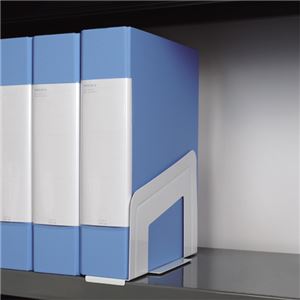 (まとめ) リヒトラブ ブックエンド マグネット付 白 A-7350-0 1個 【×10セット】 - 画像 (4)