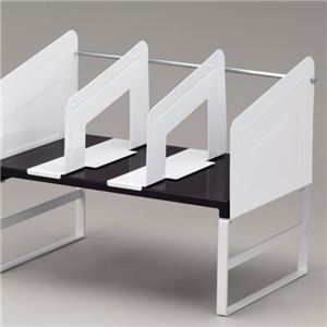 (まとめ) リヒトラブ ブックエンド マグネット付 白 A-7350-0 1個 【×10セット】 - 画像 (5)