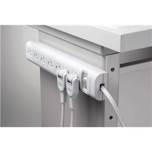 エレコム OAタップ/2P/7個口/マグネット/抜け止め/スイッチ/2.0m T-Y3A-2720WH - 画像 (3)