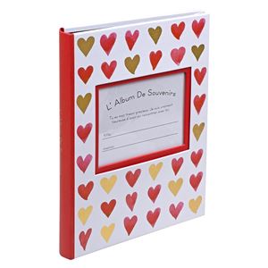 （まとめ） フォトランク ウィンドウカバーポケットアルバム 溶着式／L判・2段ポケット台紙／10枚 レッド ア-FTPW-L206-R【×5セット】