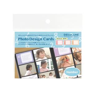 （まとめ） デコルーレ フォトデザインカード 数字 12柄x各2枚 PTCL-07【×10セット】