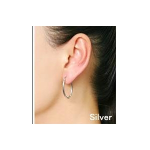 ステンレスピアス オーバルフープ(楕円) S シルバーカラー(2ペア) - 画像 (3)