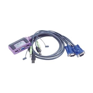 ATEN ケーブル一体型 USB 2ポートKVMスイッチ CS62US