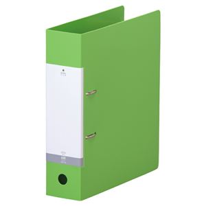 (まとめ) リヒトラブ リクエスト D型リングファイル A4タテ 2穴 650枚収容 背幅74mm 黄緑 G2280-6 1冊 【×10セット】