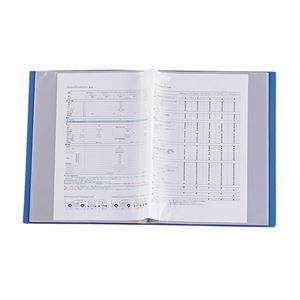 (まとめ) リヒトラブ リクエスト クリヤーブック(クリアブック)(サイドベンツ) A4タテ 40ポケット 背幅16mm 青 G3401-8 1冊 【×10セット】 - 画像 (2)