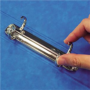 (まとめ) リヒトラブ リングファイル(ツイストリング) B4ヨコ 2穴 200枚収容 背幅35mm 藍 F-834UN-5 1冊 【×5セット】 - 画像 (2)