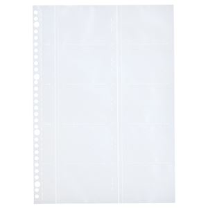 (まとめ) リヒトラブ 名刺帳ポケット A4タテ 2・4・30穴 両面20ポケット ヨコ入れ A-1006 1パック(10枚) 【×15セット】 - 画像 (2)