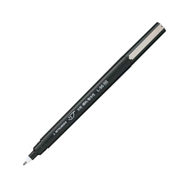 (まとめ) 三菱鉛筆 水性サインペン リブ極細 0.5mm 黒 L50.24 1本 【×60セット】