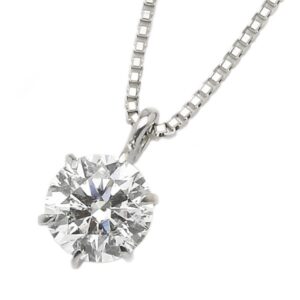 ダイヤモンドペンダント/ネックレス 一粒 プラチナ Pt900 0.3ct ダイヤネックレス 6本爪 Dカラー SI2 Excellent エクセレント EXハート＆キューピット 鑑定書付き