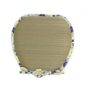 クッション い草クッション バテイ 花柄 ブルー 約40×38cm 2枚組【代引不可】