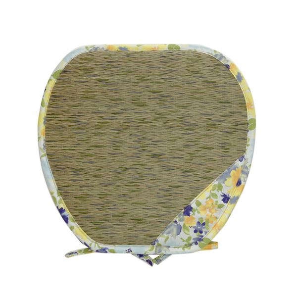 クッション い草クッション バテイ 花柄 ブルー 約40×38cm 2枚組【代引不可】 - 画像 (6)