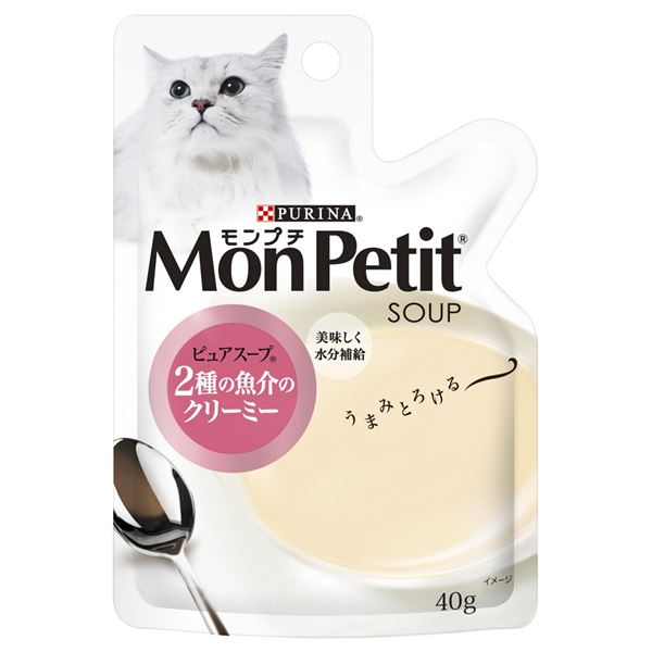 〔まとめ〕 キャットフード ペットフード ネスレ MPスープ 2種の魚介のクリーミー 40g 48セット 猫用品 ペット用品【代引不可】