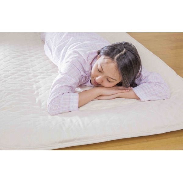 本麻100% 敷パッド/寝具 【シングルサイズ】 洗える 吸水性 放湿性 - 画像 (2)